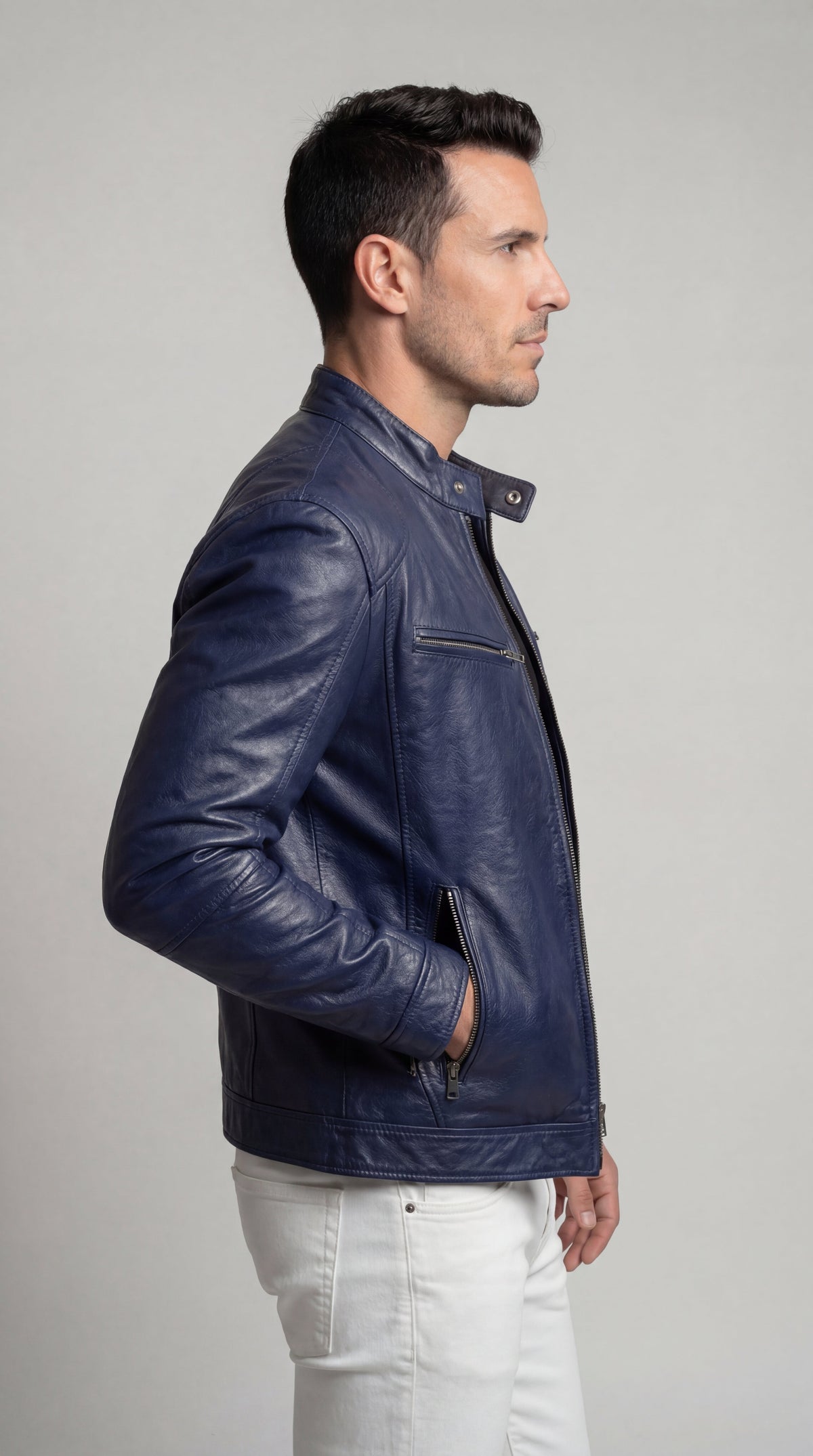 Chaqueta de Piel Hombre Elegante Otoño | Marc
