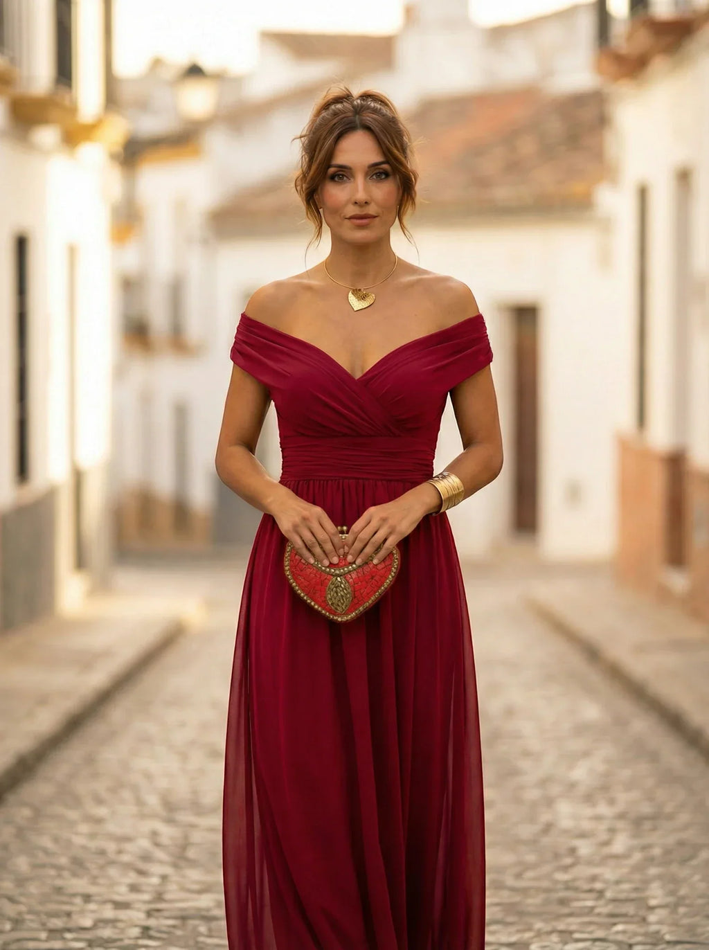 Vestido de Dama de Honor Largo Elegante Otoño | Amparo