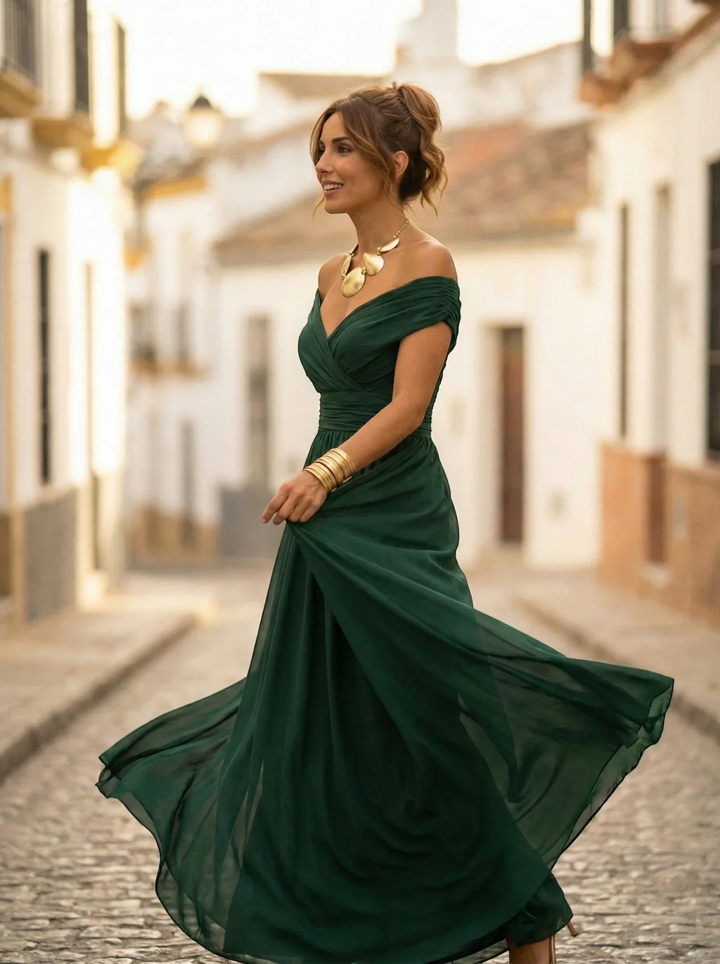 Vestido de Dama de Honor Largo Elegante Otoño | Amparo