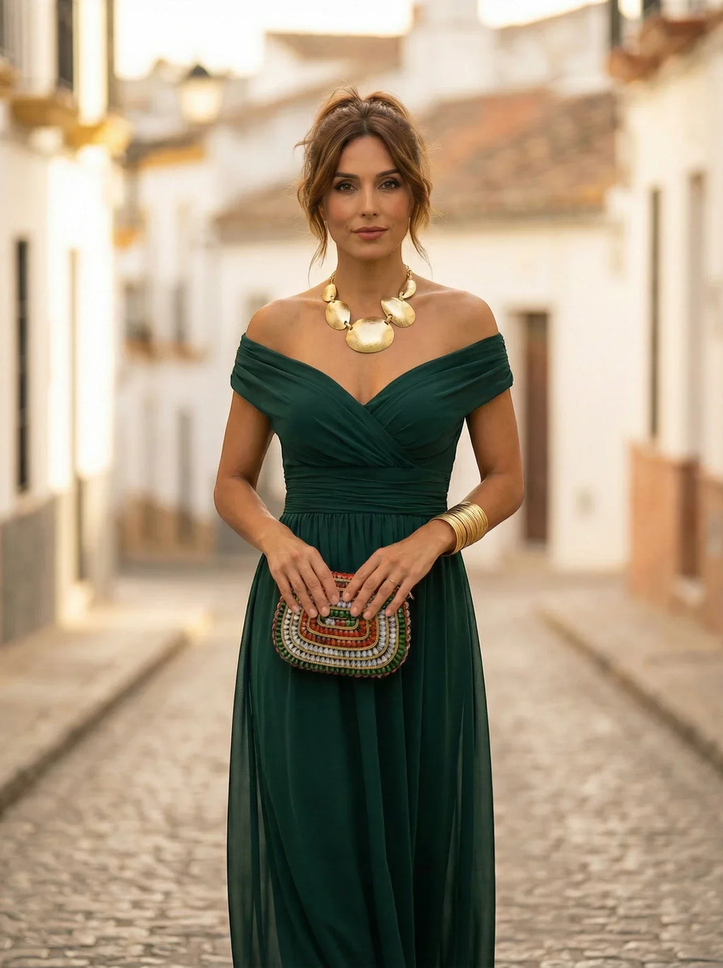 Vestido de Dama de Honor Largo Elegante Otoño | Amparo