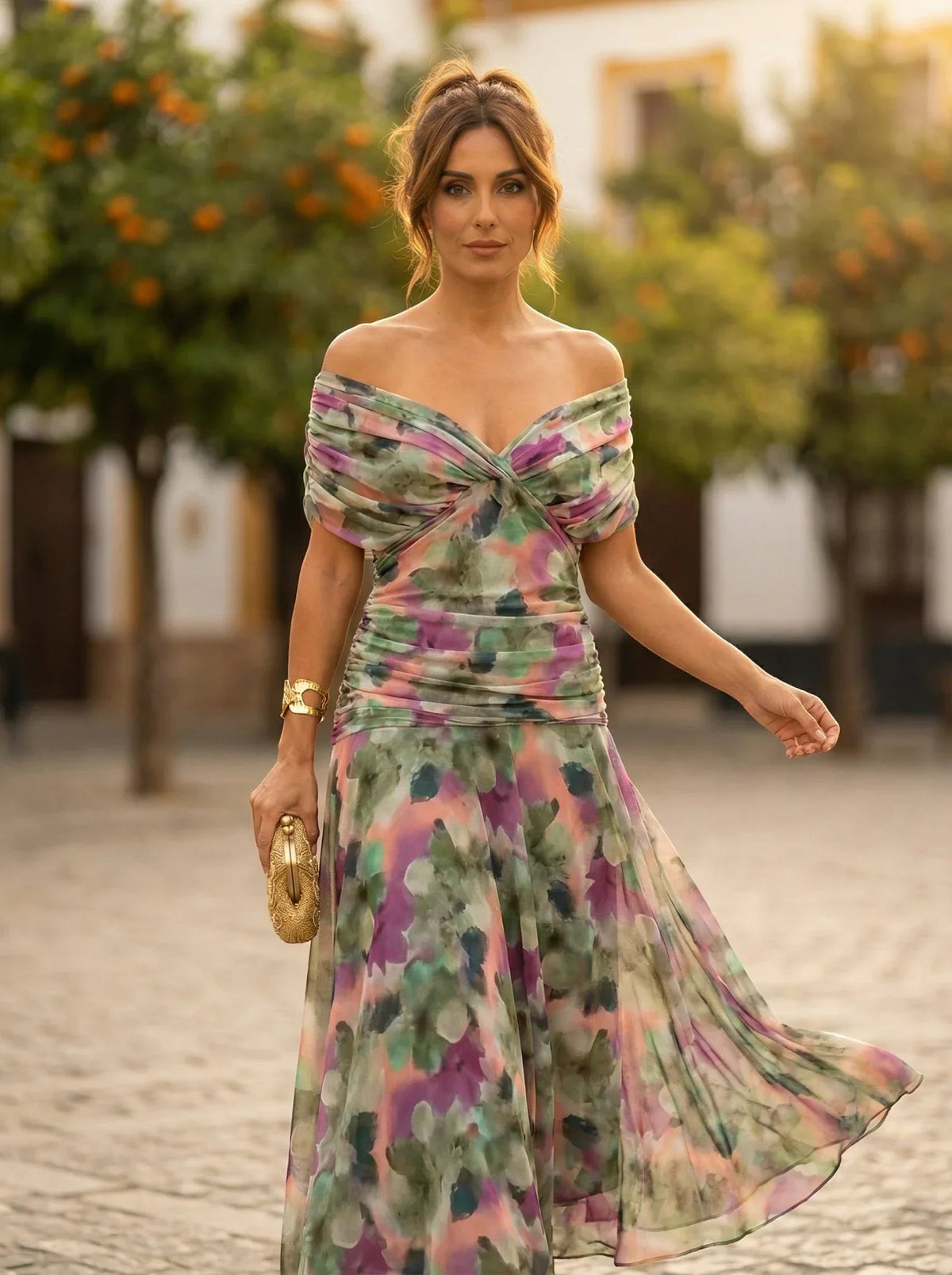 Vestido de Dama de Honor Largo Elegante Otoño | Amparo