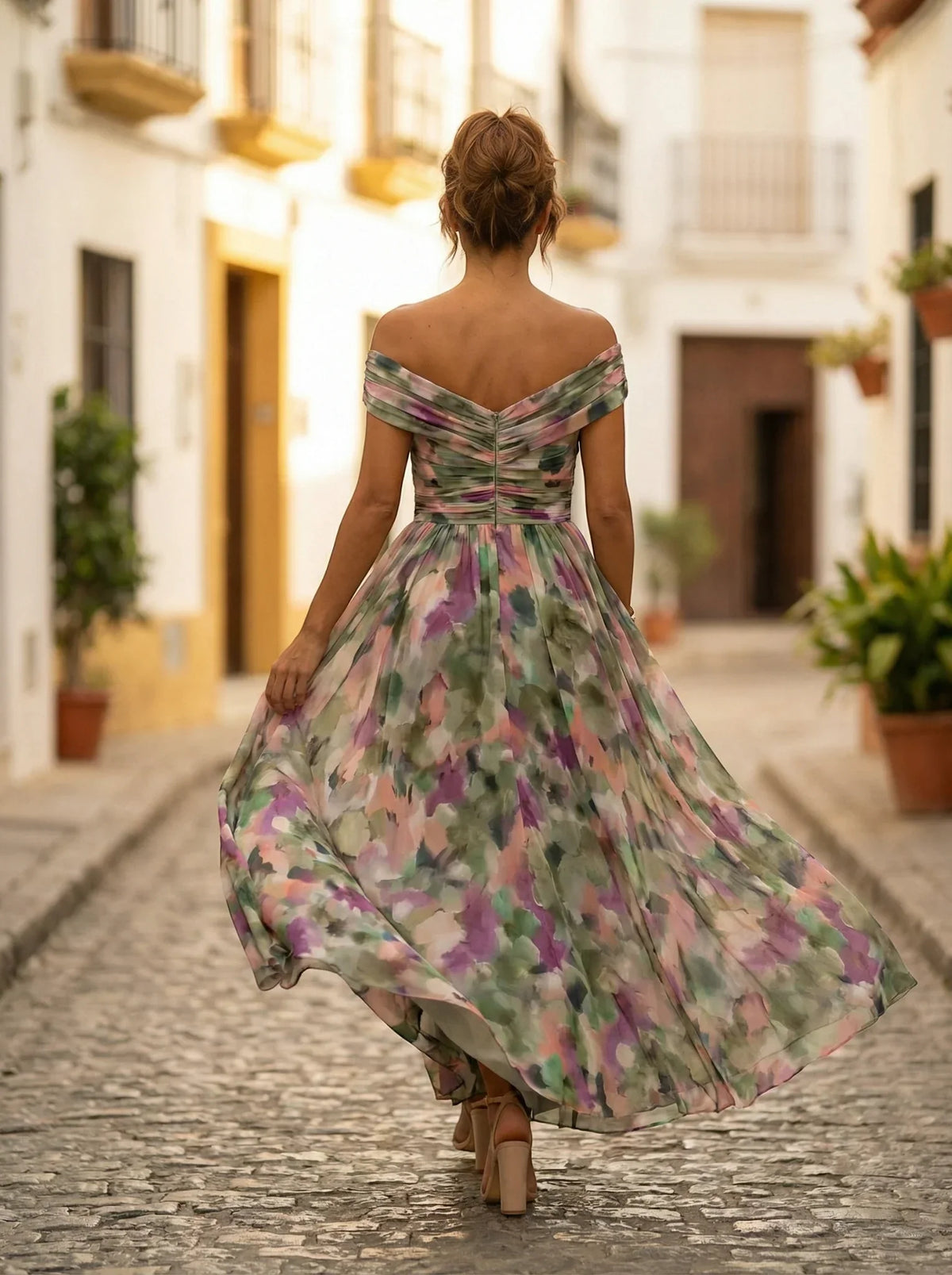 Vestido de Dama de Honor Largo Elegante Otoño | Amparo