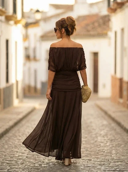 Vestido de Dama de Honor Largo Elegante Otoño | Amparo
