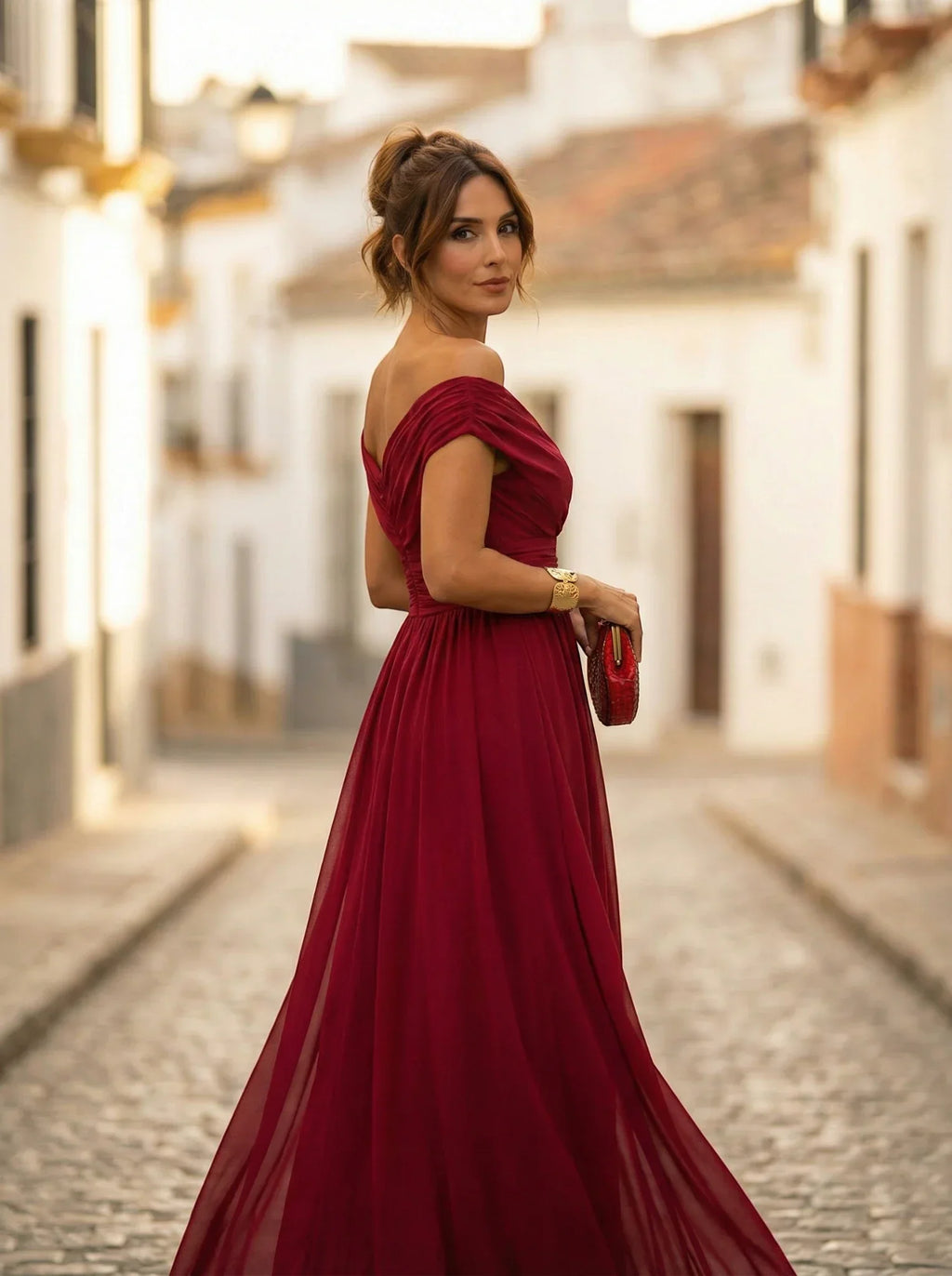 Vestido de Dama de Honor Largo Elegante Otoño | Amparo
