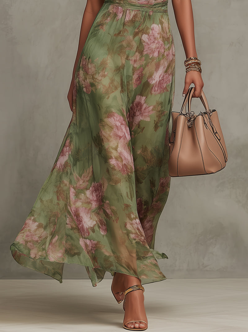 Vestido Estanpado Floral Elegante Otoño | Laura