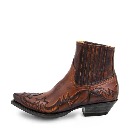Botas Cowboy Cuero Punta Hombre Estilo Western | Valmonti