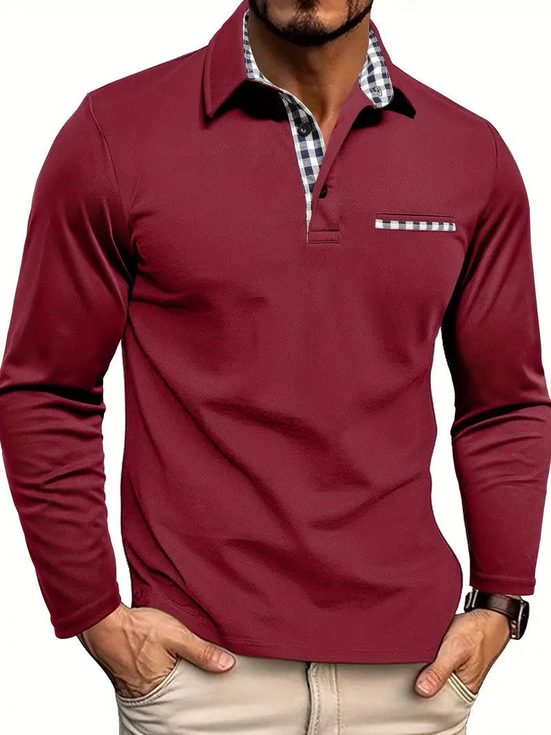 Polo Homme Manches Longues Coton | Carlos™