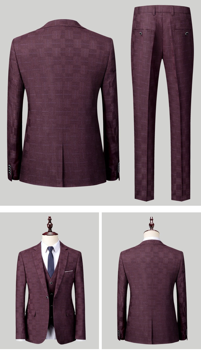 Traje de Cuadros Hombre Dos Piezas Americana y Pantalón Elegante