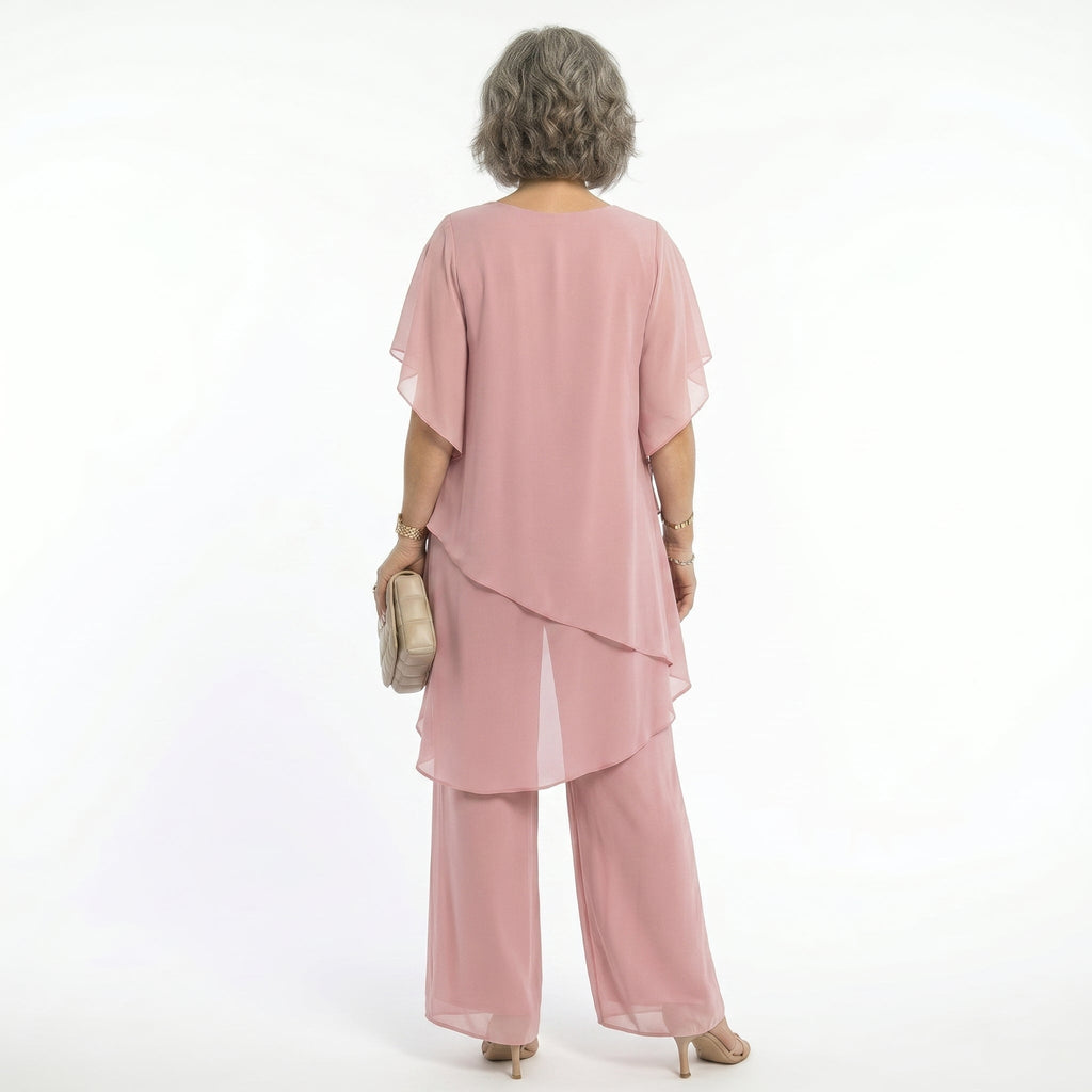 Conjunto Elegante de Ceremonia Mujer Túnica Asimétrica Eventos | Ainhoa