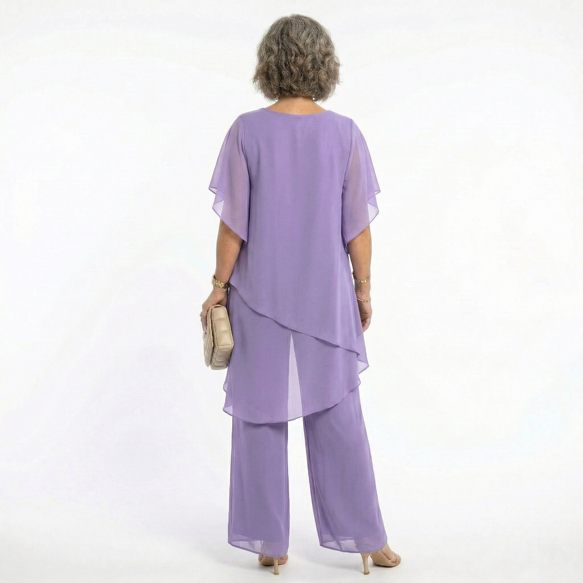 Conjunto Elegante de Ceremonia Mujer Túnica Asimétrica Eventos | Ainhoa