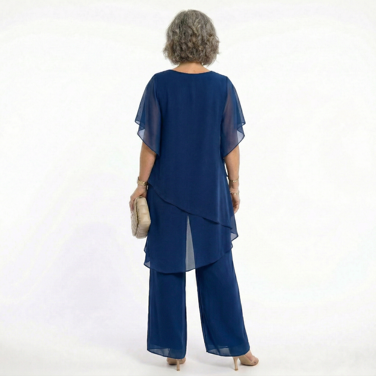 Conjunto Elegante de Ceremonia Mujer Túnica Asimétrica Eventos | Ainhoa