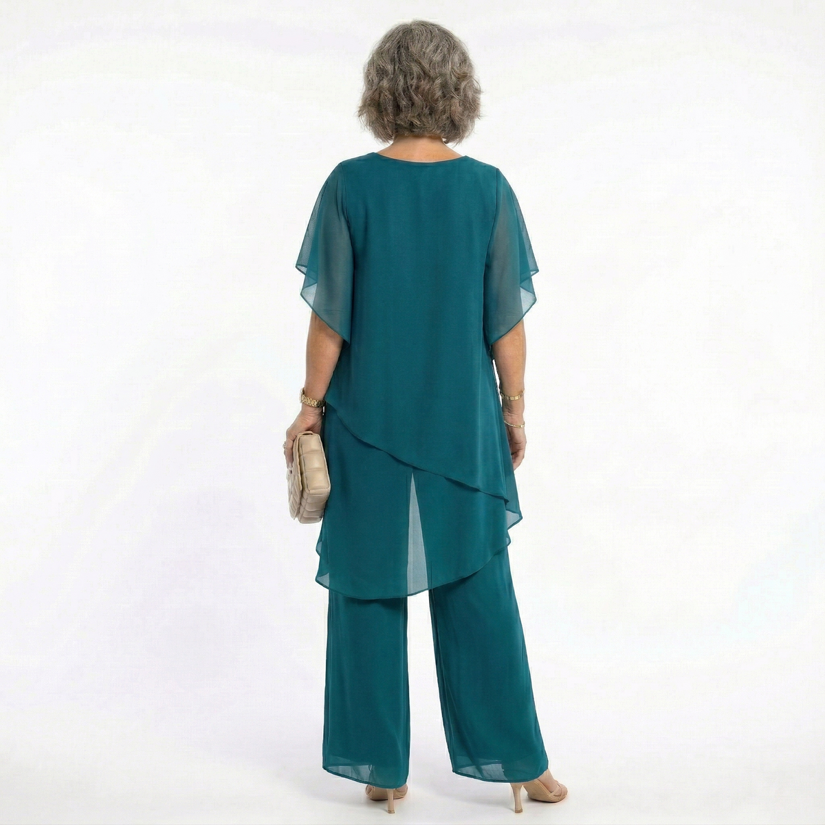 Conjunto Elegante de Ceremonia Mujer Túnica Asimétrica Eventos | Ainhoa