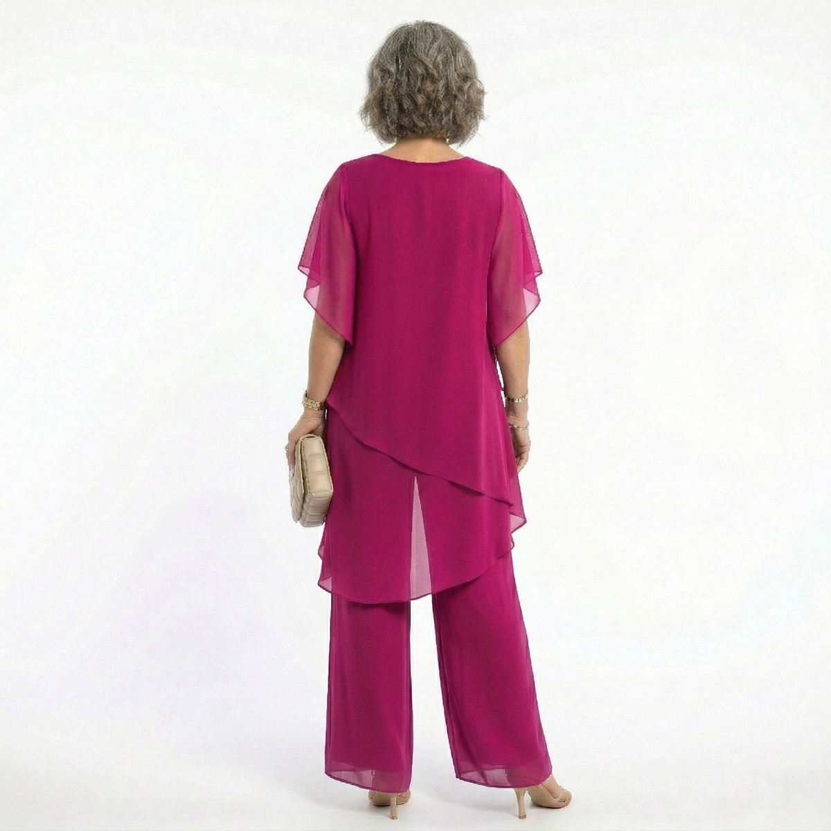 Conjunto Elegante de Ceremonia Mujer Túnica Asimétrica Eventos | Ainhoa