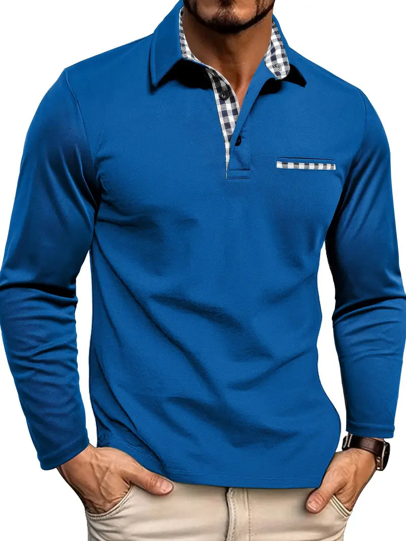 Polo Homme Manches Longues Coton | Carlos™