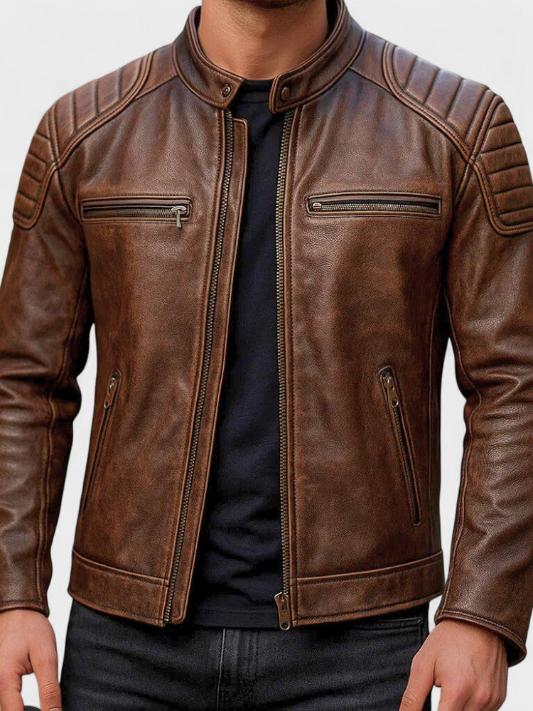 Chaqueta de Cuero Otoño Invierno Hombre | Troles