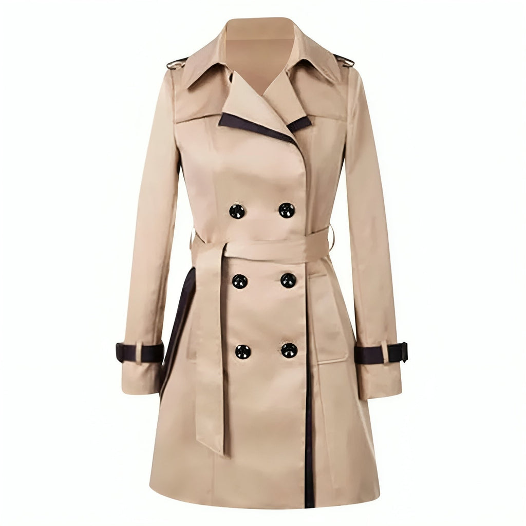 Trench Coat Doble Botonadura Mujer Cuello Solapa | Beatriz