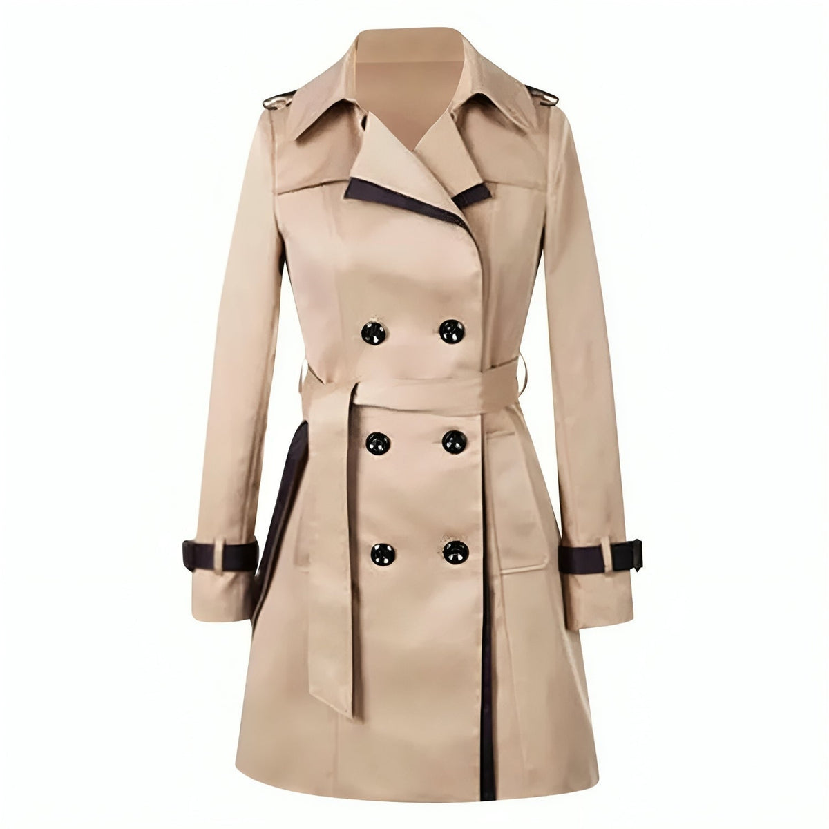 Trench Coat Doble Botonadura Mujer Cuello Solapa | Beatriz