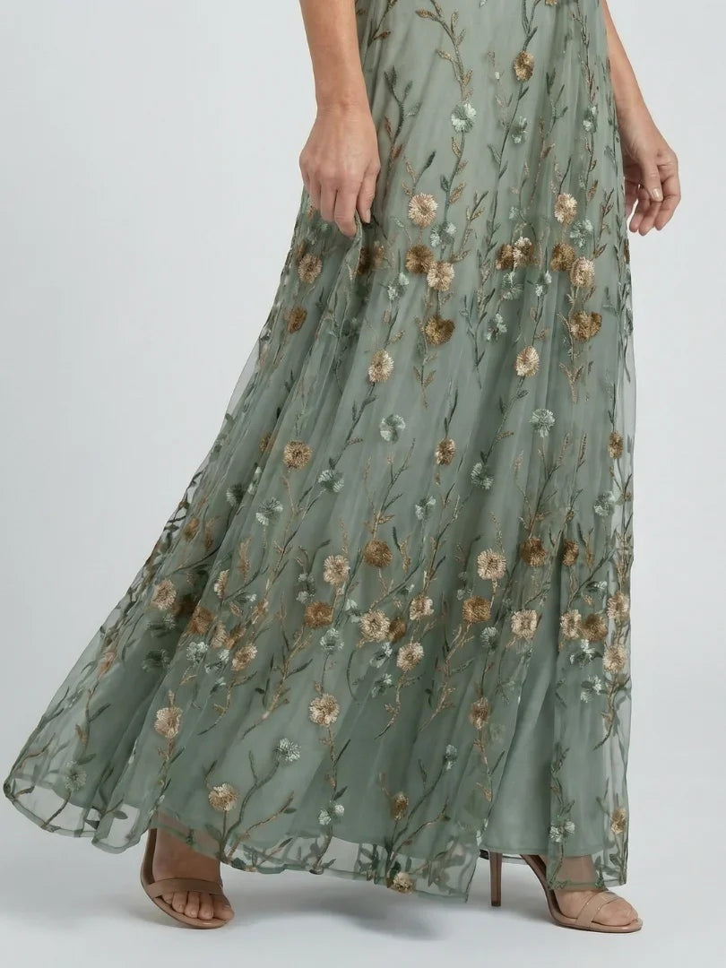 Vestido Largo Halter Estampado Floral Mujer | Carmen