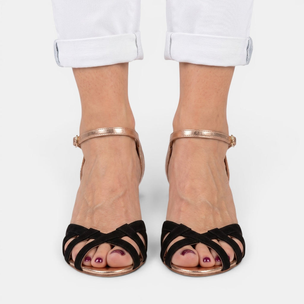 Sandalias con tacón cómodas de mujer | Paula