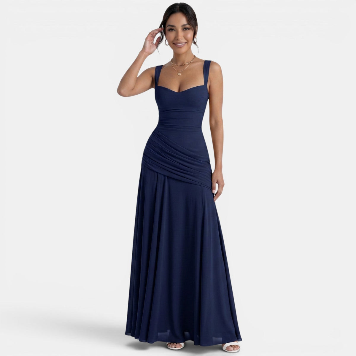 Robe longue d'invitée de mariage élégante | Pilar