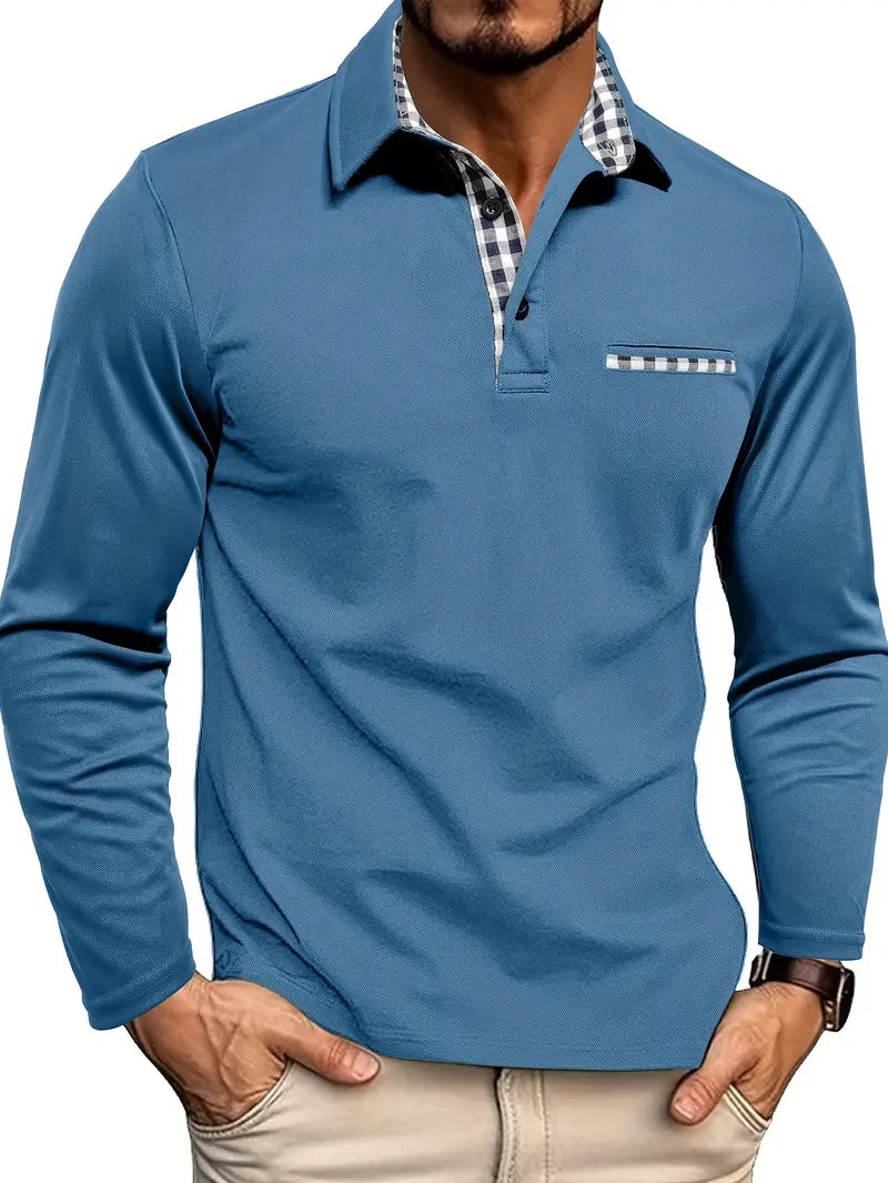Polo Homme Manches Longues Coton | Carlos™