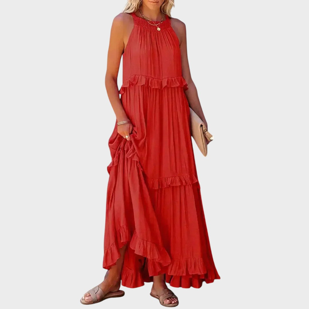 Robe sans manches à volants | Landry