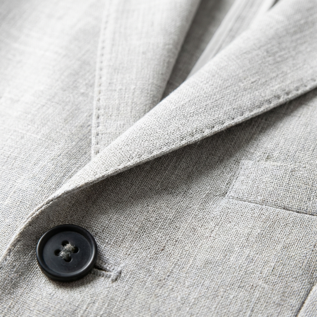 Traje de Lino de Corte Relajado Hombre Solapa Clásica Elegante | Emilio