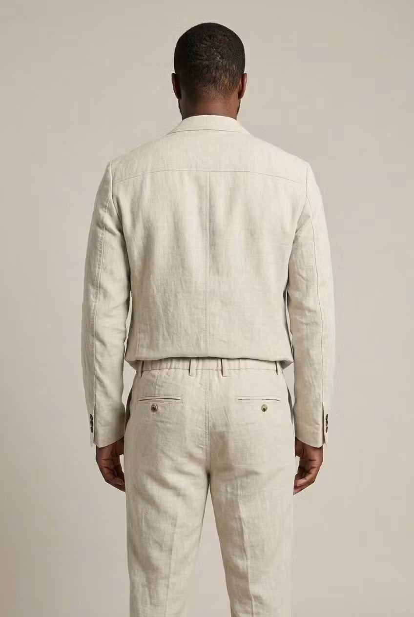 Traje de Lino Hombre Corte Relajado Elegante | Emilio