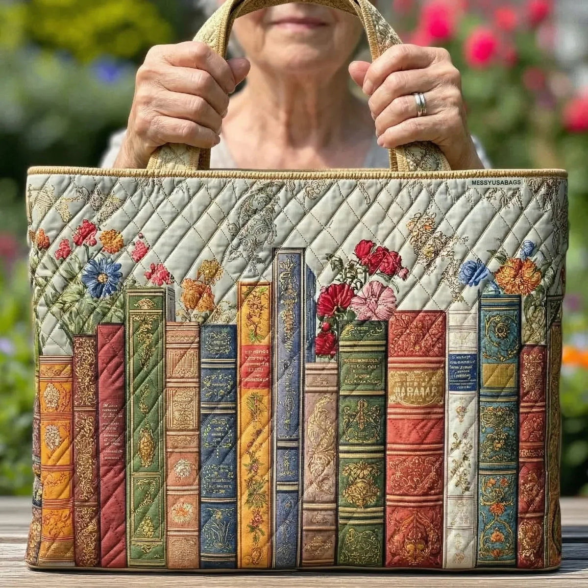 Bolso Tote Acolchado Artesanal Mujer Estampado Único | Encarnacion