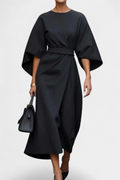 Vestido Manga Linterna Cintura Ajustada Mujer | Micaela