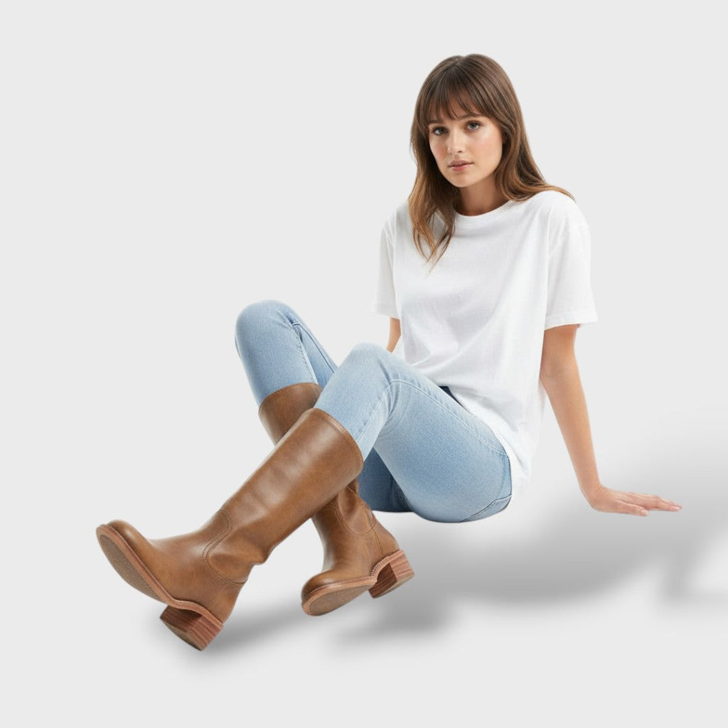 Botas Altas Elegantes Suela Estructurada Mujer | Luna Cruz