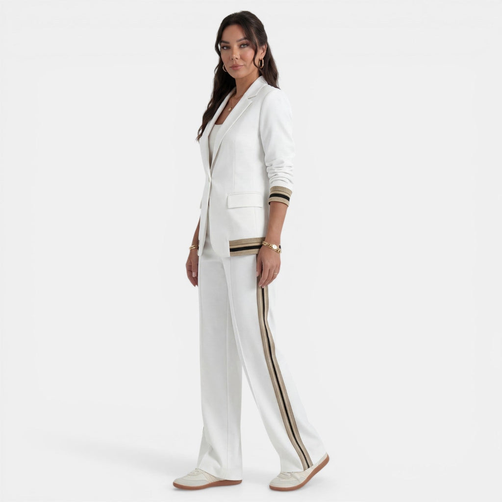 Conjunto Mujer Blazer y Pantalón Ancho