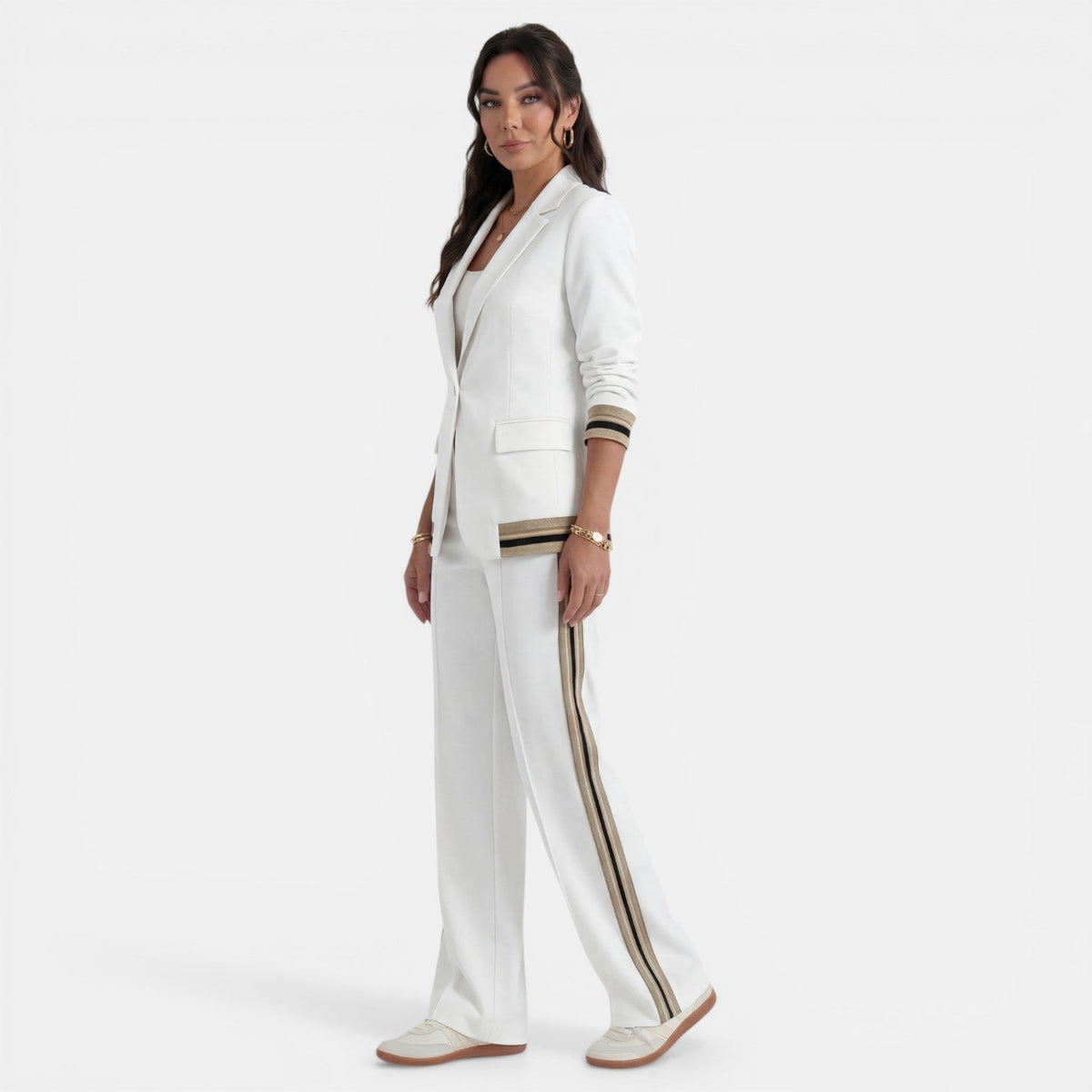 Conjunto Mujer Blazer y Pantalón Ancho