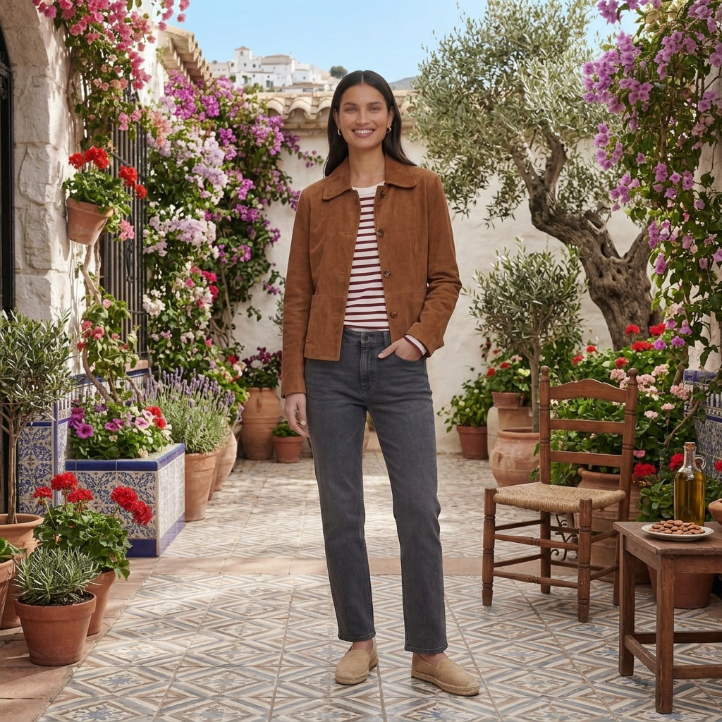 Chaqueta de Ante Marrón Mujer Otoño | Elena