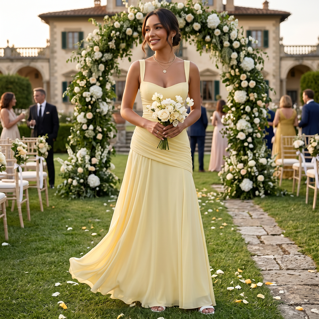 Vestido Largo Invitada de Boda Elegante | Pilar