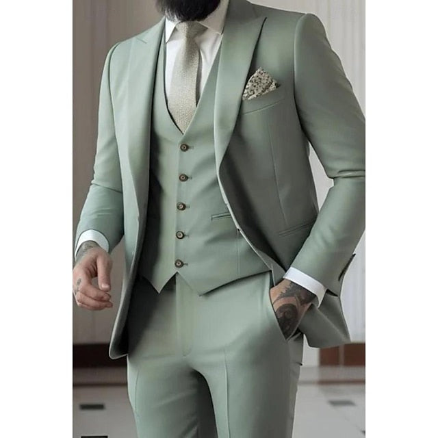 Costume de marié trois pièces homme coupe slim avec gilet | Gonzalez