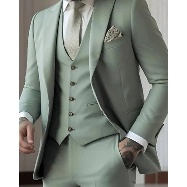 Costume de marié trois pièces homme coupe slim avec gilet | Gonzalez