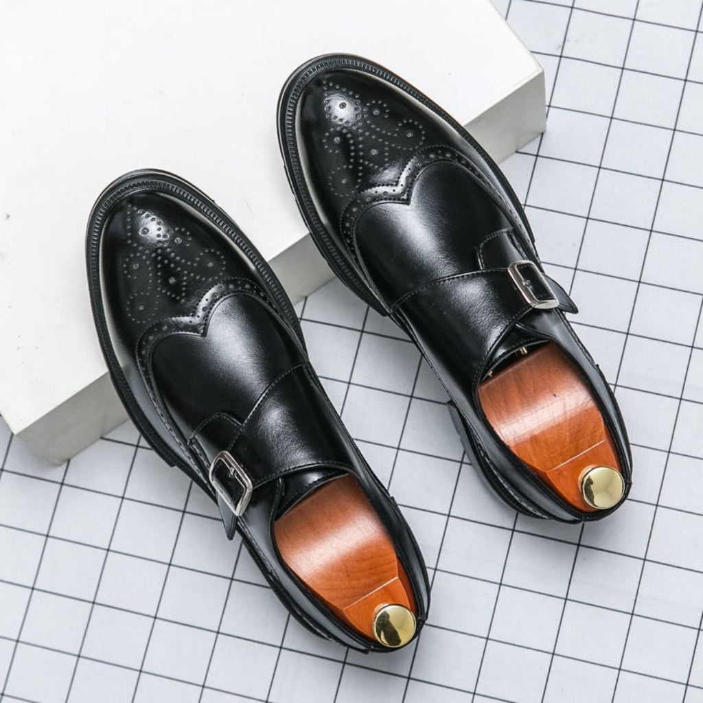 Zapatos de Vestir Italiano de Piel con Hebilla para Hombre | Gonzalo