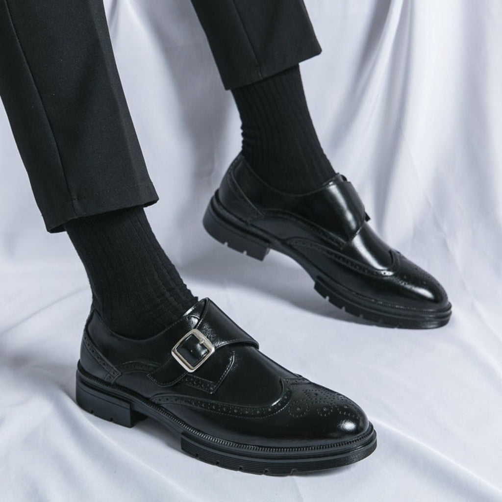 Zapatos de Vestir Italiano de Piel con Hebilla para Hombre | Gonzalo