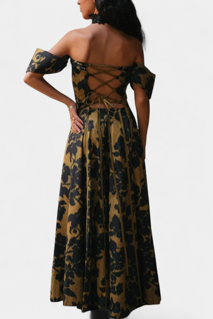 Vestido Maxi Sin Mangas Estampado Vintage Mujer | Vinnie