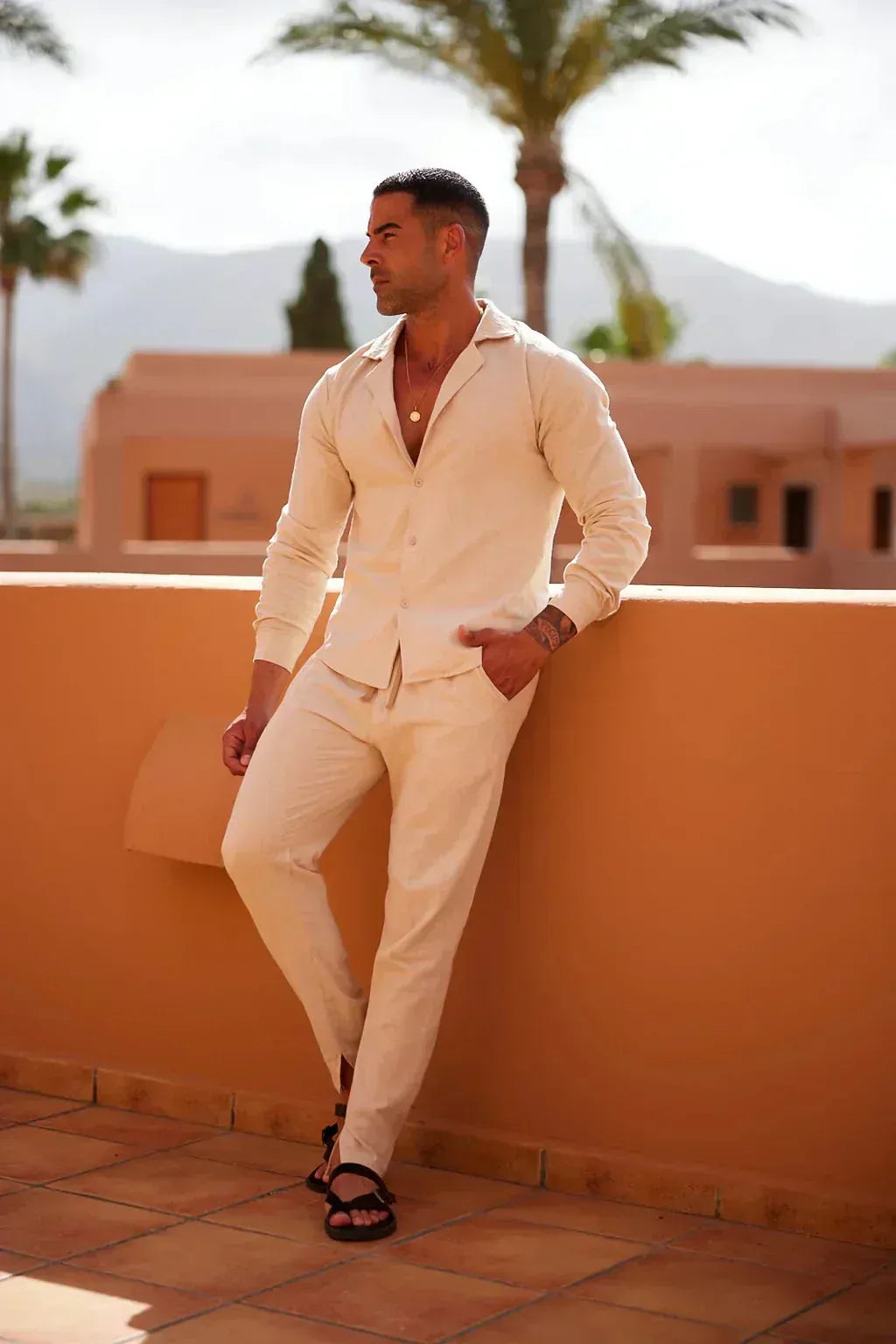 Ensemble de Lin Homme Chemise et Pantalon Élégant | Joel
