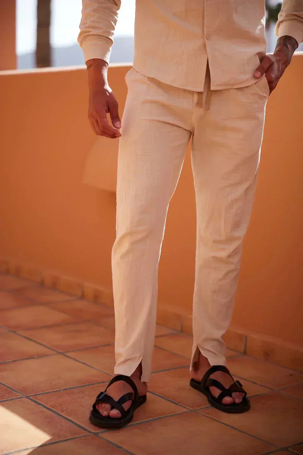 Conjunto de Lino para Hombre Camisa y Pantalón Elegante | Joel