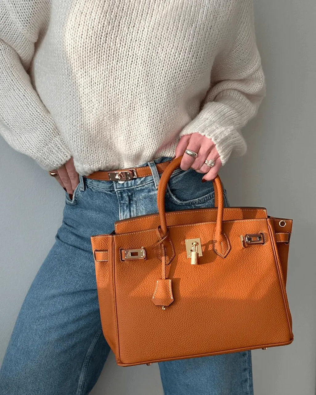 Bolso Cuero Genuino Elegante Mujer | Luna Cruz