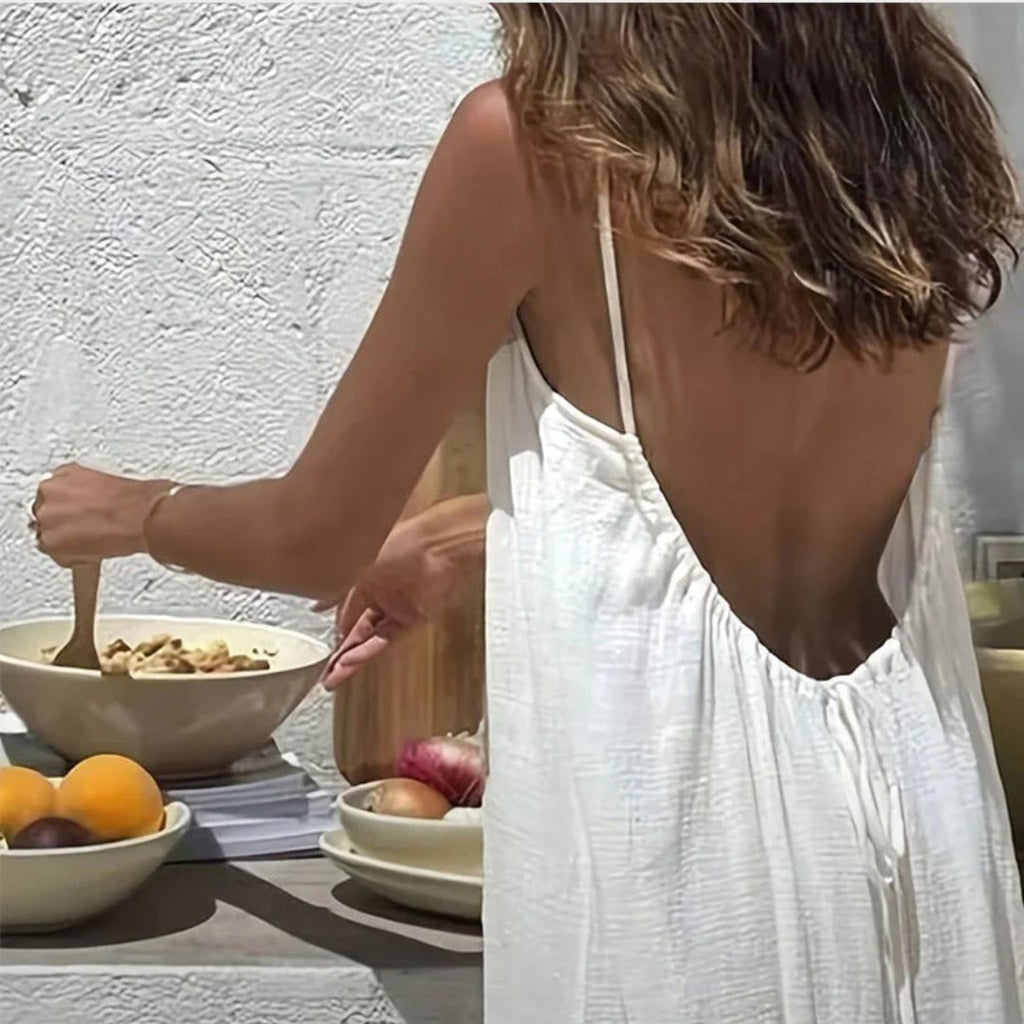 Vestido de Espalda Descubierta | Catalina para Mujer