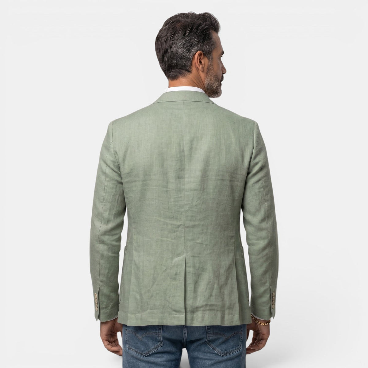 Americana Elegante Ligera con Solapa Clásica Blazer Hombre Slim Fit Premium