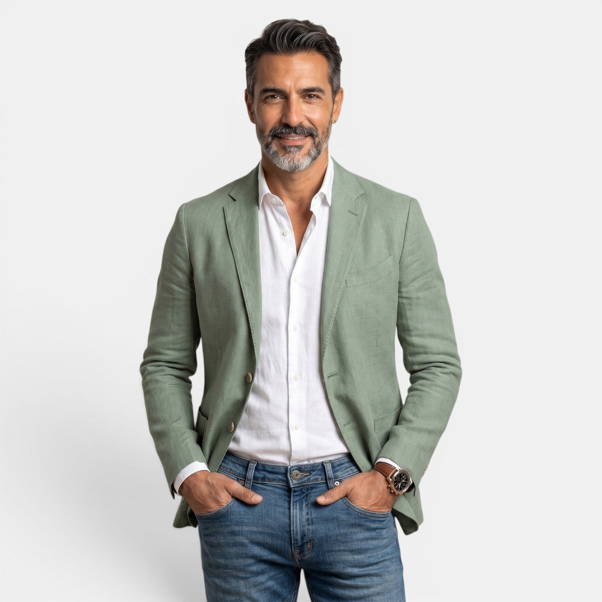 Blazer Homme Slim Fit Élégant Léger avec Revers Classique Qualité Supérieure