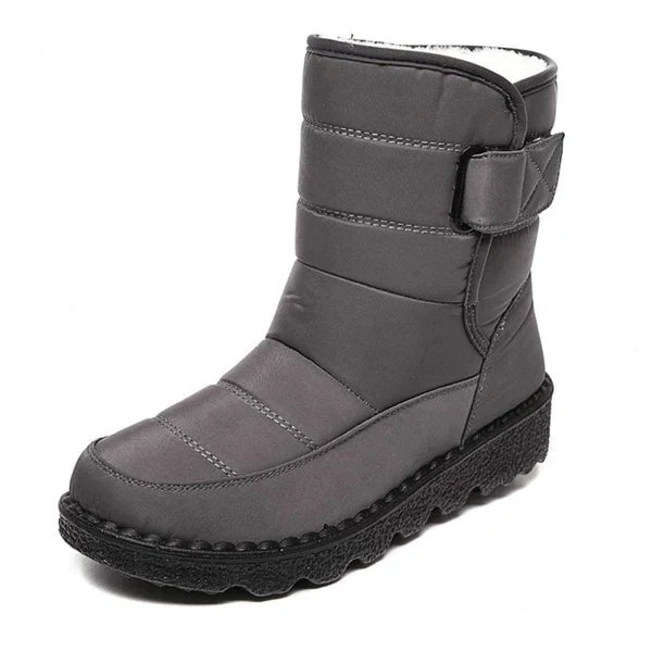 Bottes Plates Imperméables Femme Doublure Chaude Velcro | Nerea