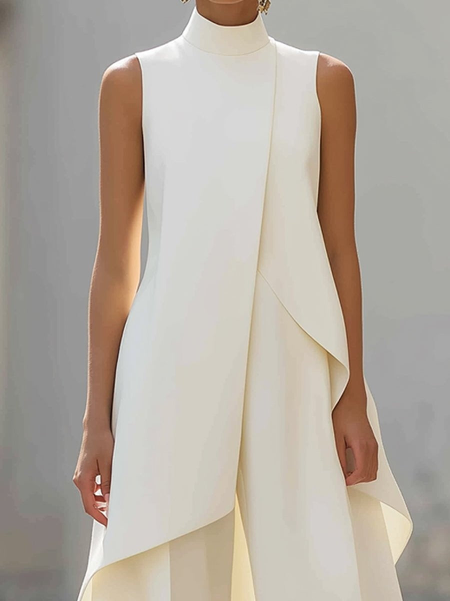 Pilar | Conjunto Elegante de Cuello Alto Asimétrico Mujer