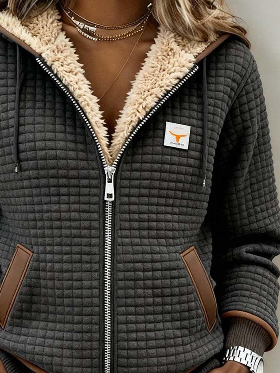 Chaqueta Acolchada con Capucha y Forro Sherpa Mujer | Silvana